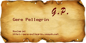 Gere Pellegrin névjegykártya